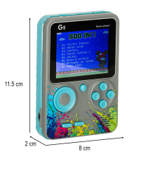 Mini consola retro, Ecran LCD, 500 de jocuri, portabila, Multicolor,TV, G5