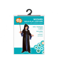 Costum carnaval de vrajitor petru copii, roba cu gluga marime 120 /130 (6-8 Ani)