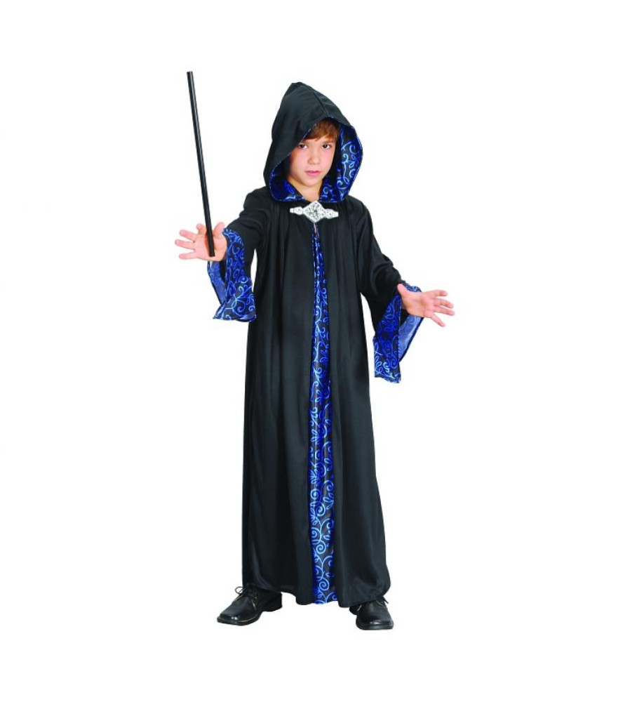 Costum carnaval de vrajitor petru copii, roba cu gluga marime 120 /130 (6-8 Ani)