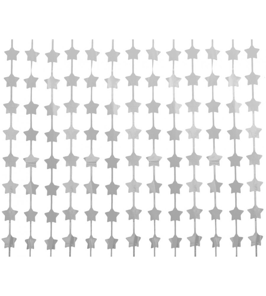 Perdea decorativa din folie B&C, argintiu mat, 100 x 200 cm