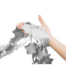 Perdea decorativa din folie B&C, argintiu mat, 100 x 200 cm