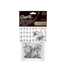 Perdea decorativa din folie B&C, argintiu mat, 100 x 200 cm