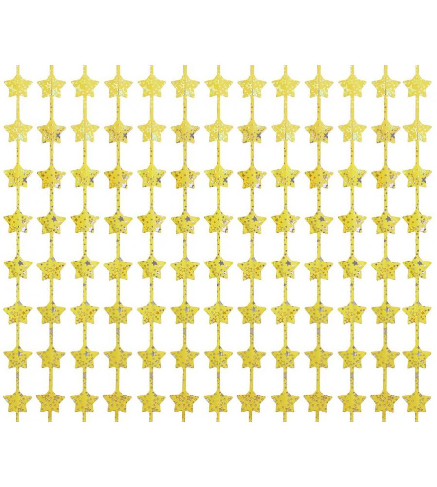 Perdea decorativa din folie B&C, auriu, 100 x 200 cm