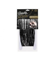 Perdea decorativa din folie, negru, 90 x 240 cm