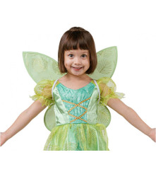 Costum carnaval Zana Verde cu aripi pentru copii, marime 92/104 cm, (3-4 Ani)