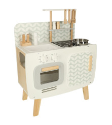 Bucătărie de jucarie retro din lemn pentru copii, LULILO, 58 cm x 72,7 cm x 29,2 cm