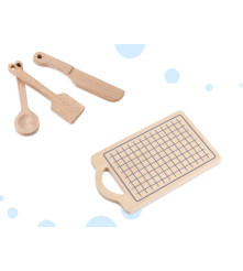 Bucatarie de jucarie din lemn pentru copii, mdf, cu accesorii moderne, 82cm