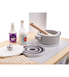 Bucatarie de jucarie din lemn pentru copii, mdf, cu accesorii moderne, 82cm