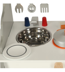 Bucatarie de jucarie din lemn MDF pentru copii cu cuptor mare, 69,5 cm x 52 cm x 29,6 cm
