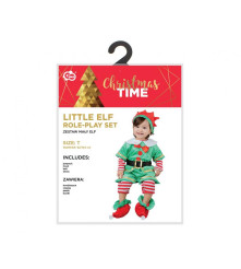 Costum Elf (Spiridus) pentru copii 3-4 ani (92/104 cm)
