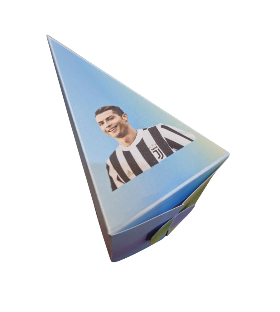 Cutie in forma de felie tort din carton de 160 gr model Ronaldo 12 x 7 x 5 cm