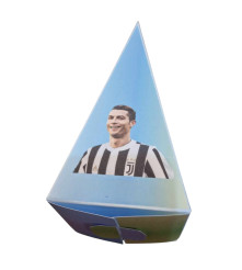 Cutie in forma de felie tort din carton de 160 gr model Ronaldo 12 x 7 x 5 cm