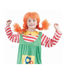 Costum carnaval Pippi pentru copii, marime 120/130 cm, (7-9 Ani)