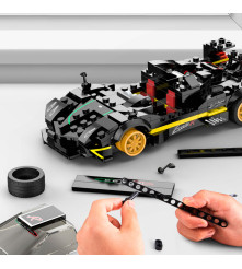 Masina  Rastar Pagani Zonda R din blocuri, 387 piese, scara 1:28,  Negru