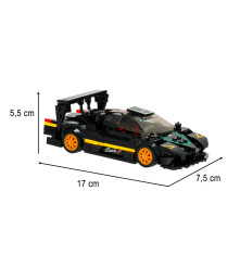 Masina  Rastar Pagani Zonda R din blocuri, 387 piese, scara 1:28,  Negru