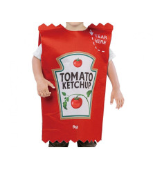 Costum carnaval Ketchup pentru copii 3-4 ani (92-104 cm)