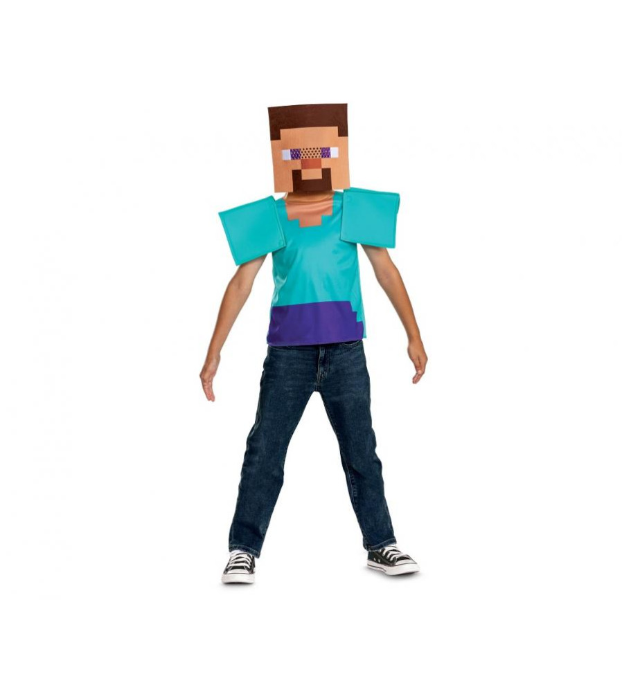 Costum carnaval Minecraft Steve Essential pentru copii, marime S (5 - 6 ani)