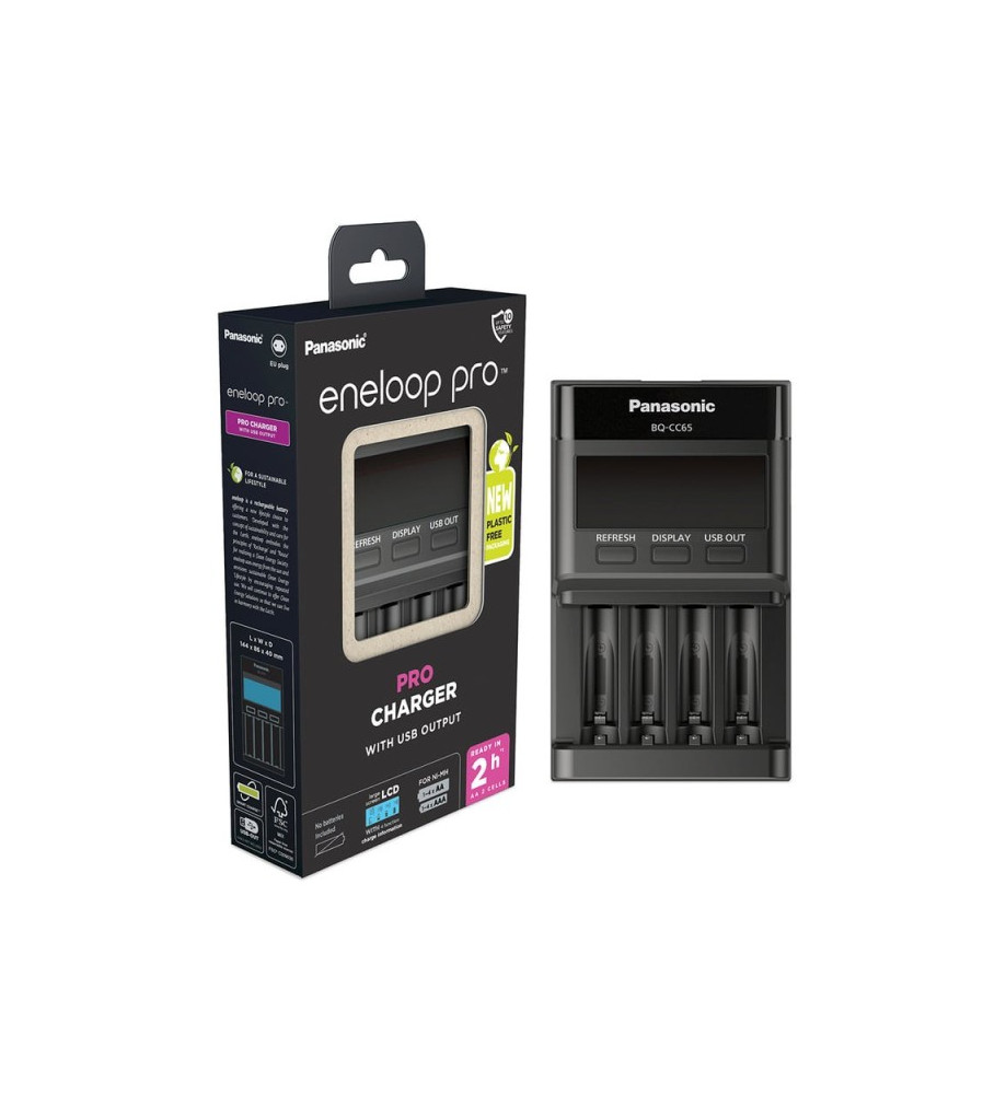 Incarcator cu display LCD BQ-CC65E ERP Panasonic eneloop Top