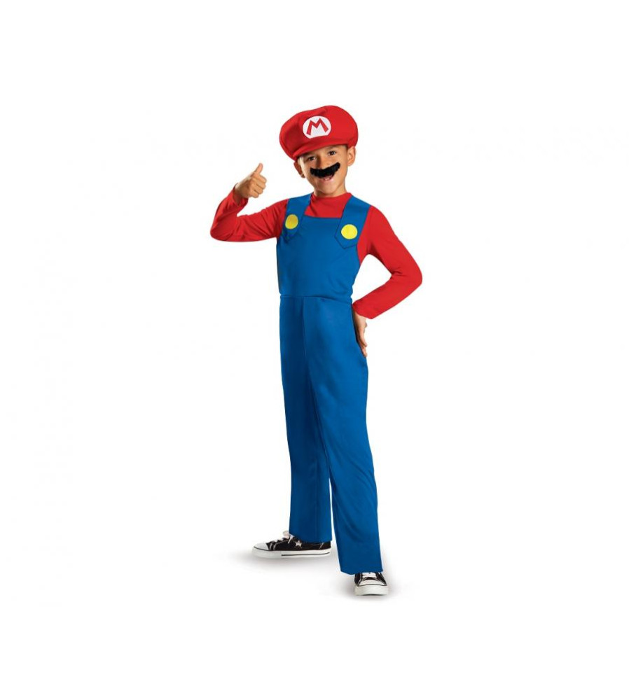 Costum carnaval Mario Classic Nintendo pentru copii, marimea M (7 /8 ani)