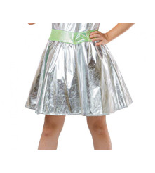 Costum carnaval Silver Alien pentru copii, marime 110/120 cm (4 - 6 ani)