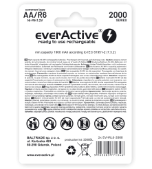 2 x baterie everActive R6/AA Ni-MH 2000 mAh Silver Line