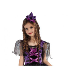 Costum carnaval Vrajitoare Purple Witch pentru copii, marime 110/120 cm ( 4-6 ani)