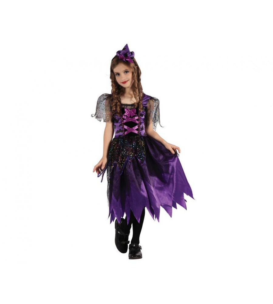 Costum carnaval Vrajitoare Purple Witch pentru copii, marime 120/130 cm ( 6-8 ani)