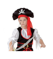 Costum carnaval Pirat Rosu pentru copii, marime 120/130 cm ( 6-8 ani)