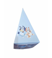 Cutie in forma de felie tort din carton de 160 gr model Bluey si Bingo 12 x 7 x 5 cm