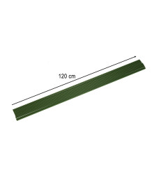 Set 10 araci/suport pentru rosii, castraveti, fasole, metal + PVC, verde, 120 x 1.1 cm