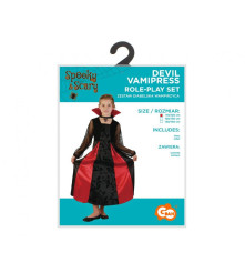 Costum carnaval Devil Vampire pentru fete, marime 110/120 cm ( 4-6 ani)
