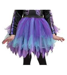 Costum carnaval Schelet pentru fete, mov, marime 130/140 cm ( 8-10 ani)