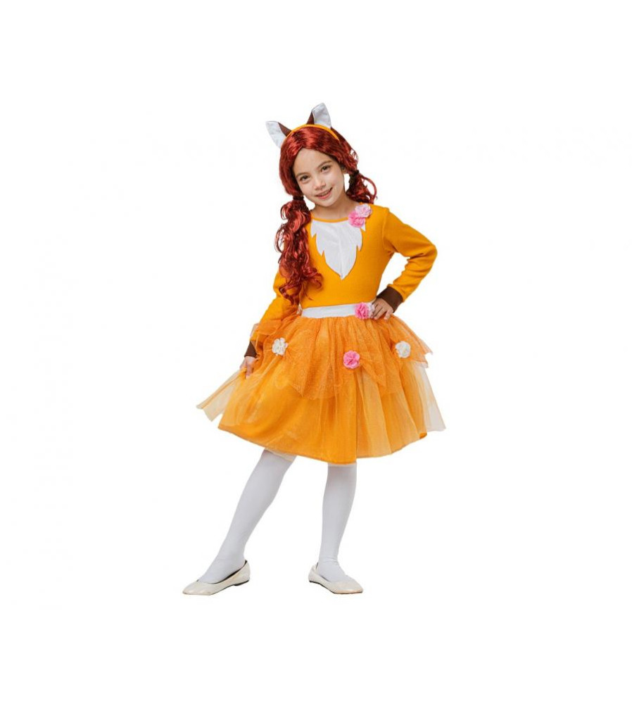Costum carnaval Vulpe pentru copii, marime 130/140 cm (8-10 ani)