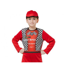 Costum carnaval Pilot de curse pentru copii, 9-10 ani ( 130/140 cm)