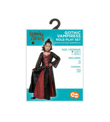 Costum carnaval Gothic Vampire pentru fete, marime 110/120 cm ( 5-6 ani)