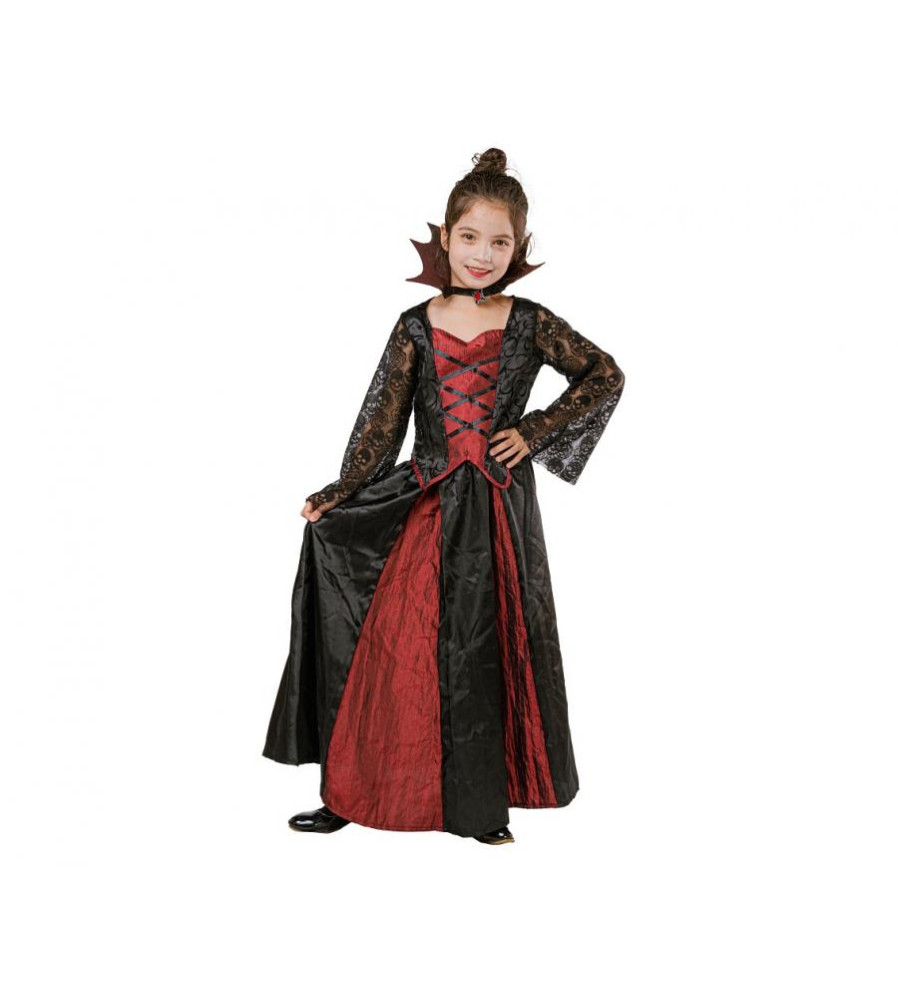 Costum carnaval Gothic Vampire pentru fete, marime 110/120 cm ( 5-6 ani)