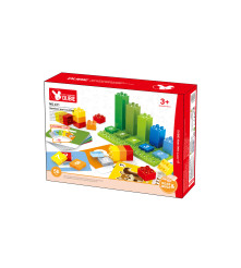 Set de 56 blocuri de constructie educative cu cartonase pentru invatarea numerelor