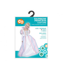 Costum carnaval Printesa curcubeu, pentru copii, 5-6 ani ( 110/120 cm)