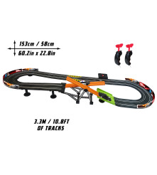 Set pista de curse Fast and Furious Dead Drop cu doua masinute si telecomenzi