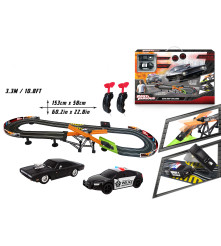 Set pista de curse Fast and Furious Dead Drop cu doua masinute si telecomenzi