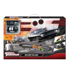 Set pista de curse Fast and Furious Dead Drop cu doua masinute si telecomenzi