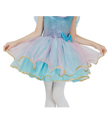 Costum carnaval Zana Albastra cu aripi pentru copii, marime 110/120 cm (5-6 ani)