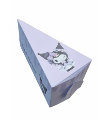 Cutie in forma de felie tort din carton de 160 gr model Kuromi 12 x 7 x 5 cm