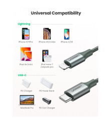 UGREEN Lightning la USB C / USB-C / USB Type C Male Adapter