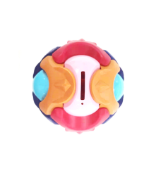 Pusculita sub forma de minge, de construit, din plastic, 16.5x16.5x16.5, multicolor