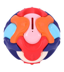 Pusculita sub forma de minge, de construit, din plastic, 16.5x16.5x16.5, multicolor
