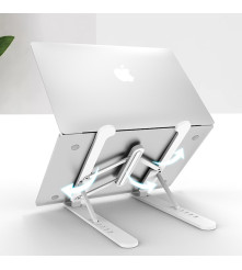 Suport rabatabil pentru laptop universal, alb