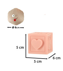 Set 15 blocuri, mingi senzoriale educative, moi din silicon, multicolor