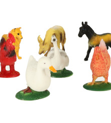 Set 12 Figurine Din Plastic, Animale De La Ferma, Multicolor