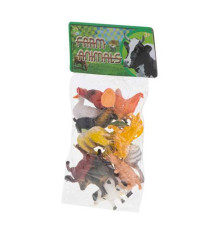 Set 12 Figurine Din Plastic, Animale De La Ferma, Multicolor